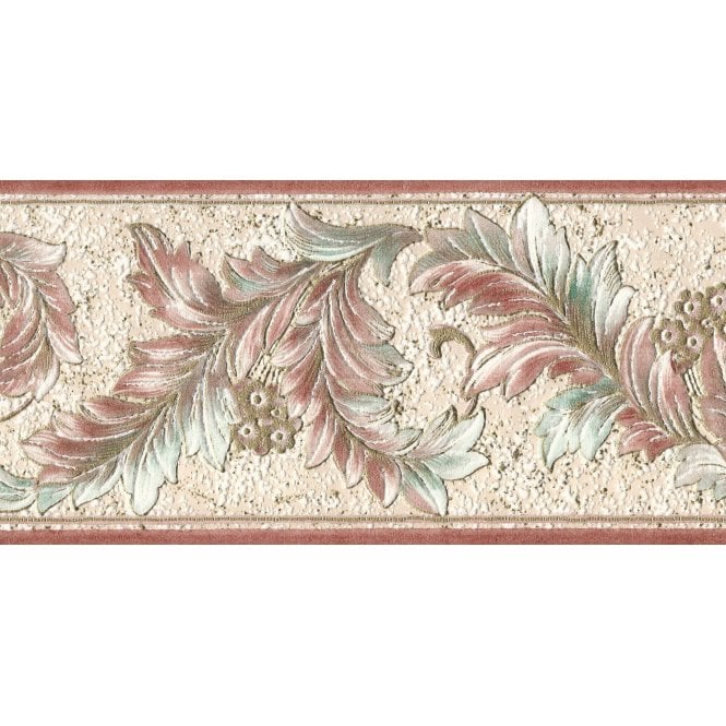 Acanthus Scroll Terracotta / Gold Blown Vinyl Border by Country Decor 4202B