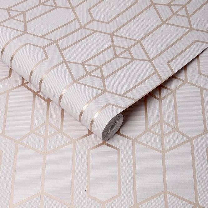 Albany Geo Blush Pink Wallpaper by Superfresco Easy 106566