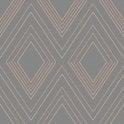 Alea Charcoal & Rose Heavyweight Embossed Vinyl Wallpaper by Muriva Couture 703042