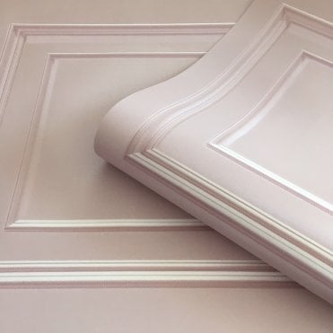 Belgravia Decor Roll | Amara Wood Panel Soft Pink | GB 7377