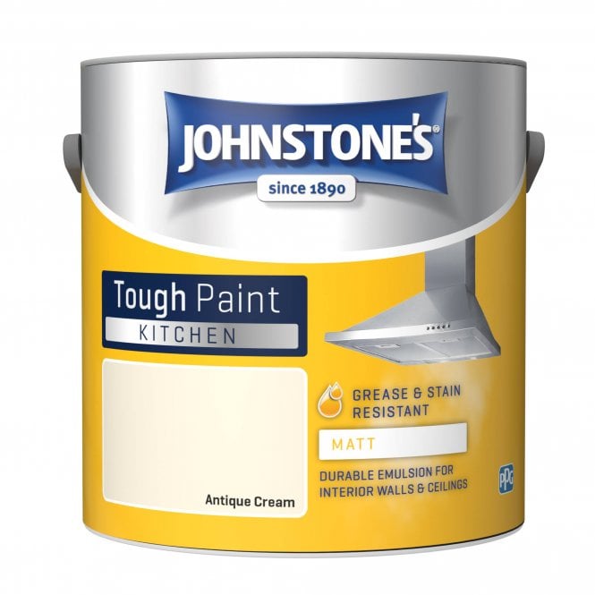 Antique Cream Matt Emulsion - Johnstones Kitchen Matt Wall and Ceiling Paint