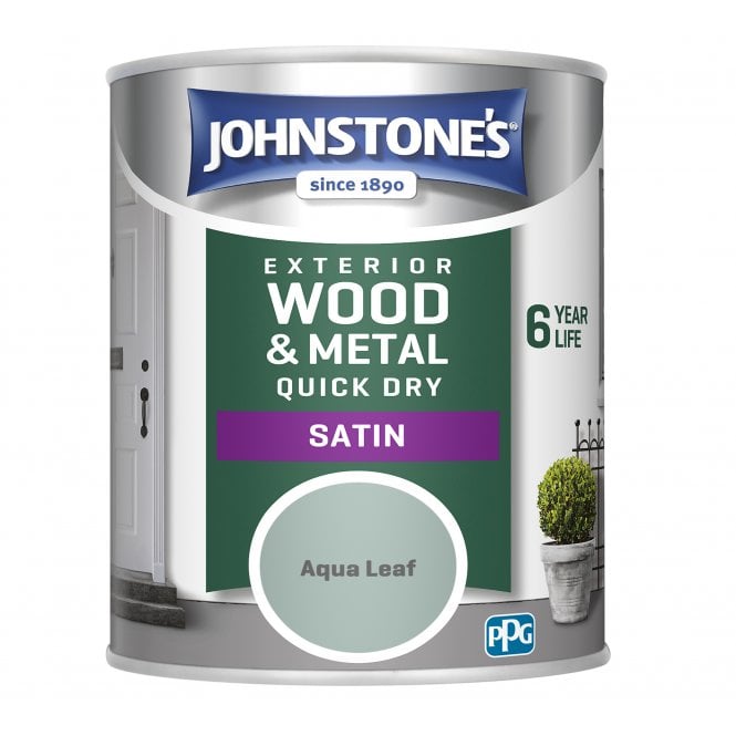 Aqua Leaf Exterior Quick Dry Satin - Johnstones Exterior Wood & Metal Paint