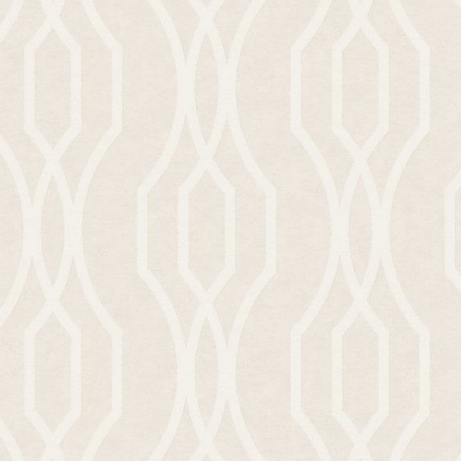 Aristas Glitter Trellis Pearl / Cream Wallpaper by A Street Designs FD24514
