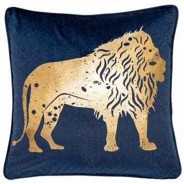 Aslan Lion Navy 45cm Cushion | Malini