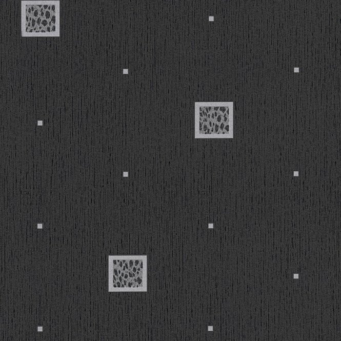 Bahamas Leopard Print Motif Black / Silver Wallpaper by AS Creation 94164-3