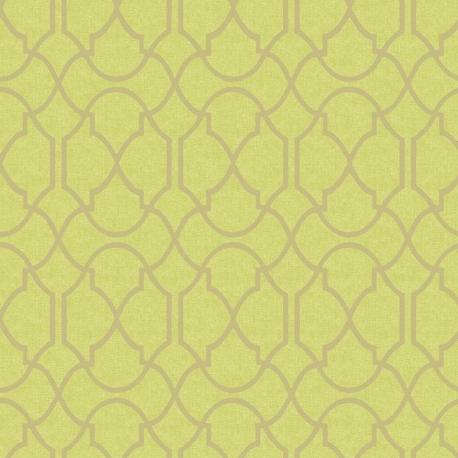 Banbury Lime / Gold Geometric Wallpaper by Holden 97232