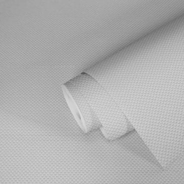 Basket Weave White Blown Vinyl Wallpaper by AS Creation 1613-14
