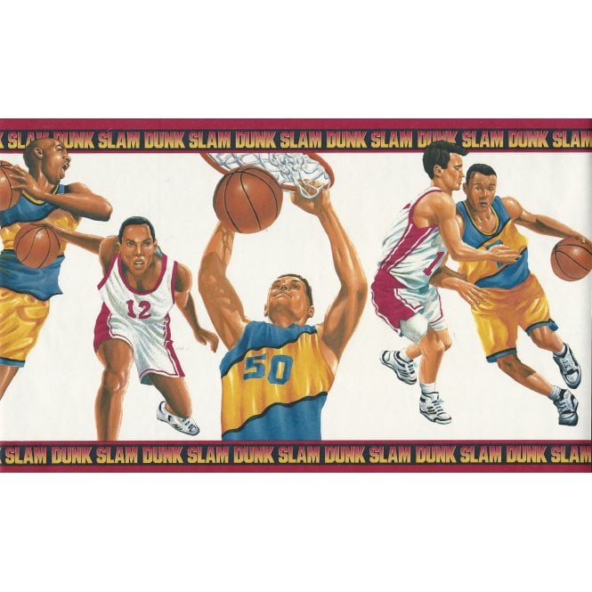 Basketball Slam Dunk Multi Wide Border by Rosedale TSB32055