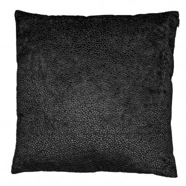 Bingham Black Textured 43cm Square Cushion from Malini