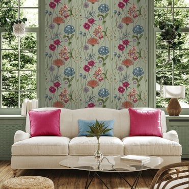 Botanist Panel Sage Wallpaper by Belgravia Decor 4773