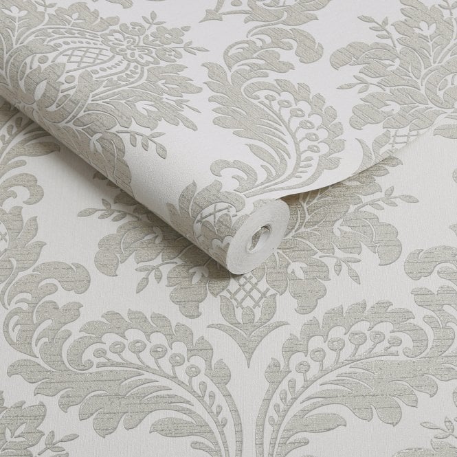 Boutique Archive Damask Grey Wallpaper by Graham & Brown 119972