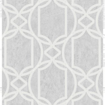 Graham & Brown Pattern | Deco Geo - Soft Grey Wallpaper 106683 | Boutique