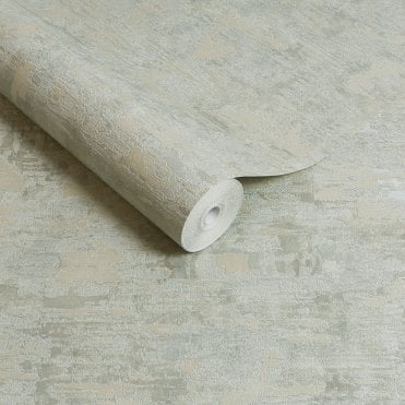 Boutique Ornamental Texture Sage Heavyweight Vinyl Wallpaper by Graham & Brown 128817