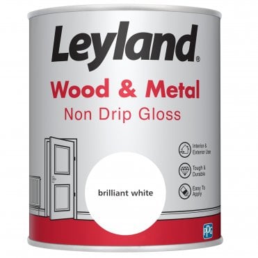 Brilliant White Non Drip Gloss - Leyland Wood & Metal Paint
