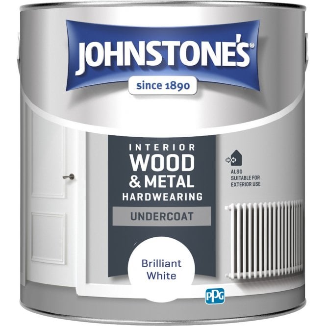Brilliant White Undercoat - Johnstones Hardwearing Interior Wood & Metal Paint