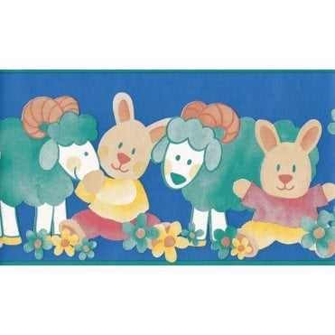 Bunny Blue Border by Coloroll 500261