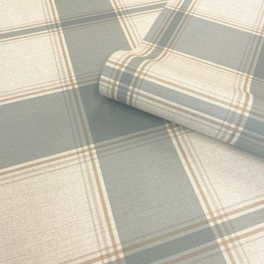Belgravia Décor Roll | Carmella Check Wallpaper Blue GB 7157 | Zambaiti