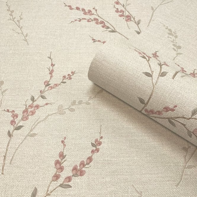 Carmella Floral Wallpaper Pink by Belgravia Decor GB 7153