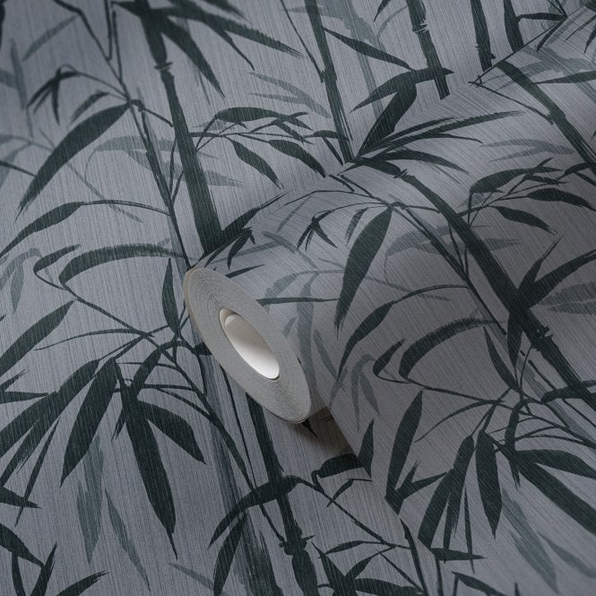 Change is Good Bamboo Grey / Black Wallpaper by Michalsky Living 37989-4