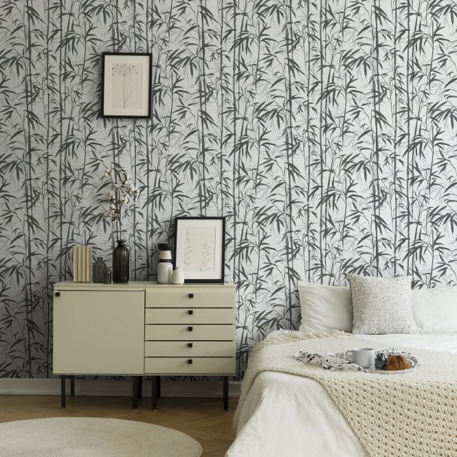 Change is Good Bamboo White / Black Wallpaper by Michalsky Living 37989-1
