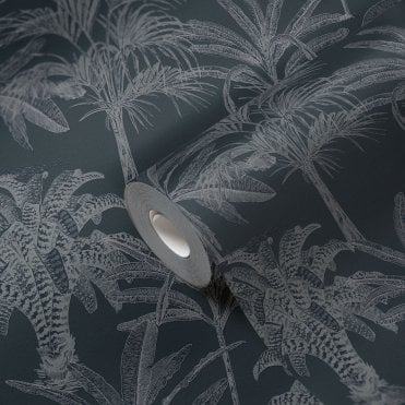 Change is Good Jungle Palms Black Wallpaper by Michalsky Living 37983-2