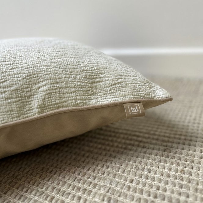 Chenille Cream 50cm Square Cushion from Belgravia Decor