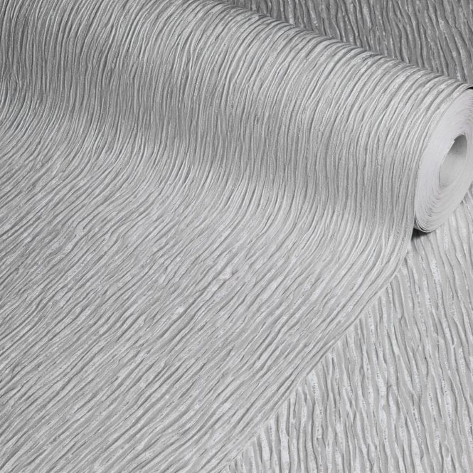 Classic Highlights Silver Shadow Textured Vinyl Wallpaper by Vynaglypta RD464