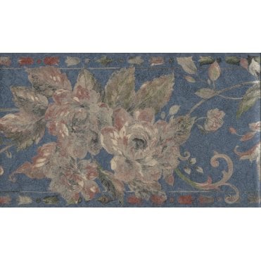 Consolata Floral Trail Navy Vinyl Border by John Wilman 555049
