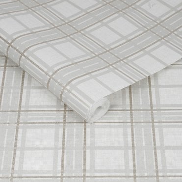 Graham & Brown Roll | Country Tartan Natural Wallpaper 106570 | Superfresco Easy