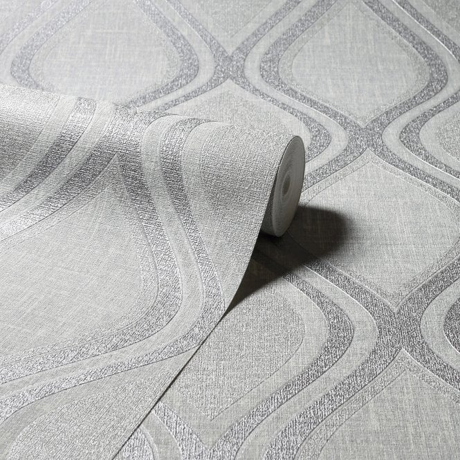 Curve Grey Wallpaper by Arthouse 295101