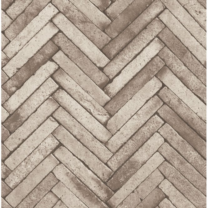 Diagonal Slate Heavyweight Wallpaper Taupe by Fine Decor FD41230