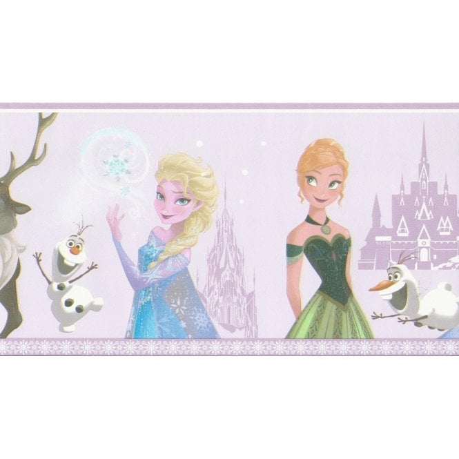 Disney Frozen Lilac Self Adhesive Wallpaper Border by Galerie FR3503-3