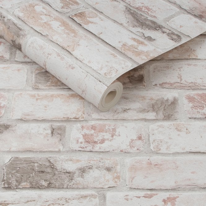 Distressed Brick - Pastel Wallpaper by Graham and Brown Fresco 111403