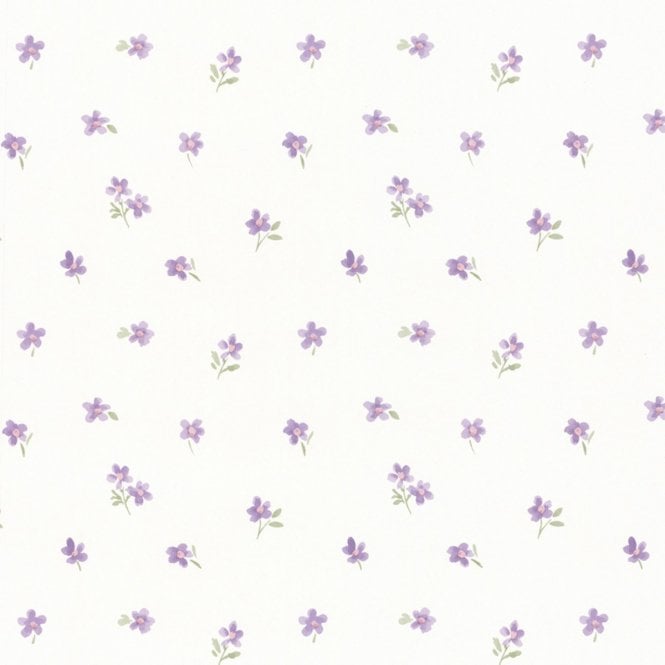 Dollhouse Lizabeth Mini Motif Purple Wallpaper by Fine Decor FD68870UP