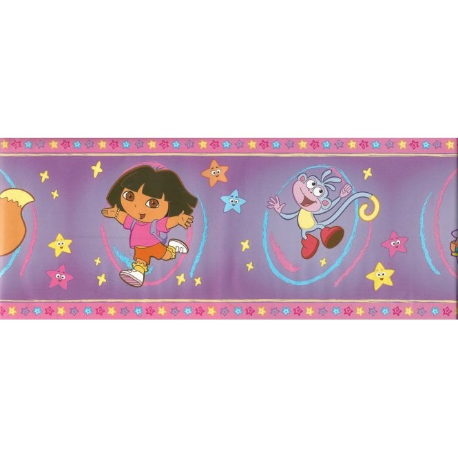 Dora The Explorer Purple Self Adhesive Border by Decofun DORAEXPL