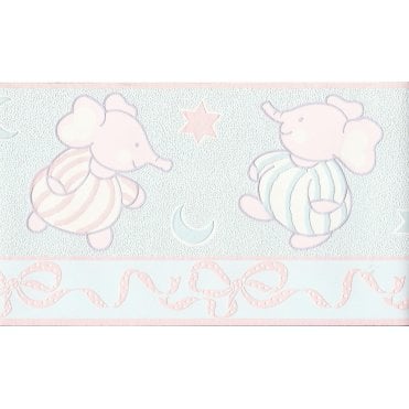Elephant Nursery Border in Pale Blue by Kingfisher 26434