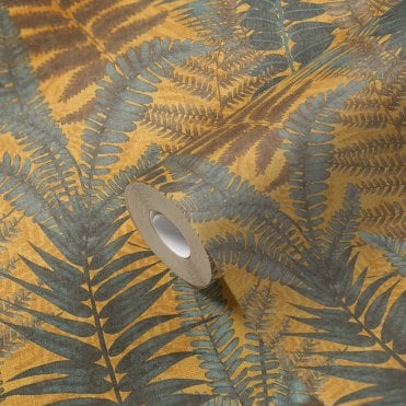 AS Creation Roll Out | Tropical Fern Yellow Wallpaper 39347-2| Famous Garden