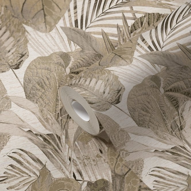 Famous Garden Tropical Jungle Beige Wallpaper by AS Creation 39355-1