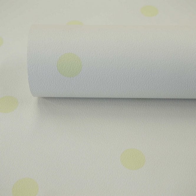 Fantasia Polka Dot Soft Green Wallpaper by Rasch 208238