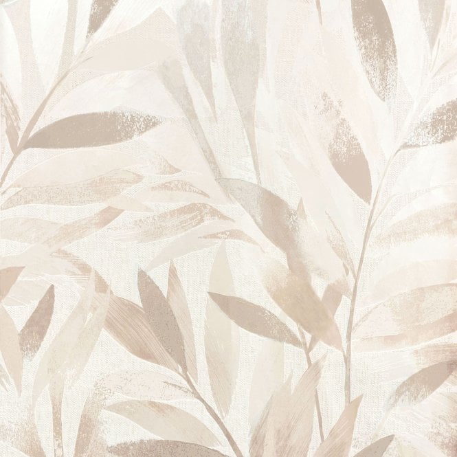 Fiji Leaf Motif Wallpaper Natural by The Design Library 311624