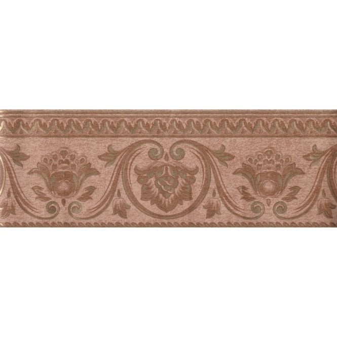 Fleur de Lys Terracotta Border By Crown 58993