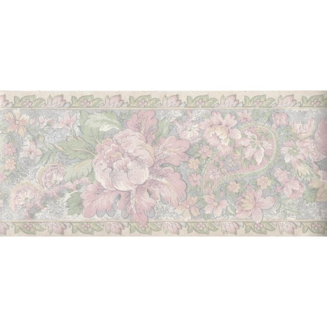 Fleurie Pastel Floral 10 Metre Border by John Wilman 189046
