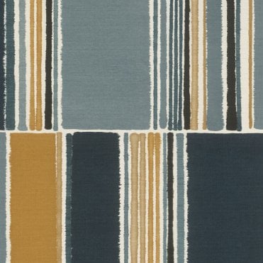 Florentine Batique Navy / Ochre Wallpaper by Rasch 484441