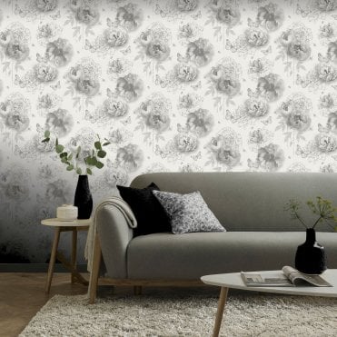 Flower Garden Mono Wallpaper by Arthouse 259201