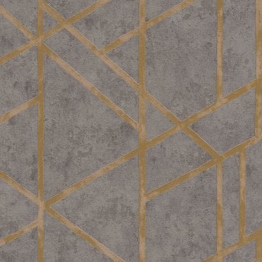 AS Creation Wallpaper | Francesca Charcoal / Gold | 36928-1