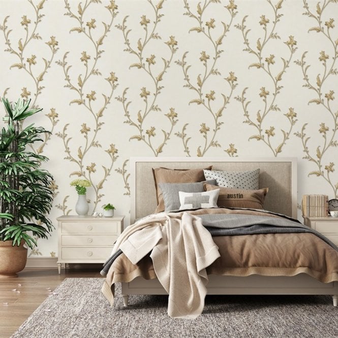 Franklin Trail Gold Wallpaper by Sartoria 7830