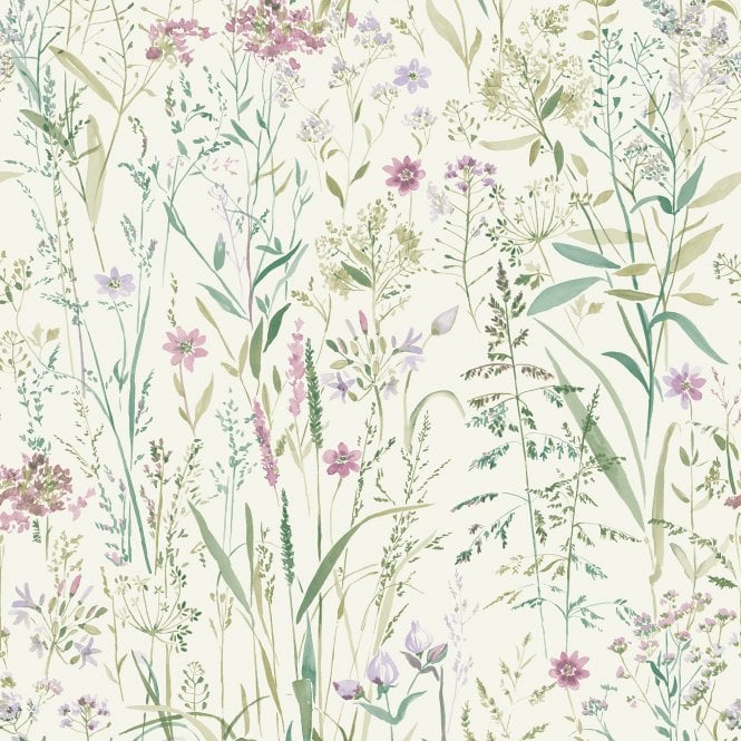 Free Flower Watercolour Wallpaper Pink by Grandeco Life A74502