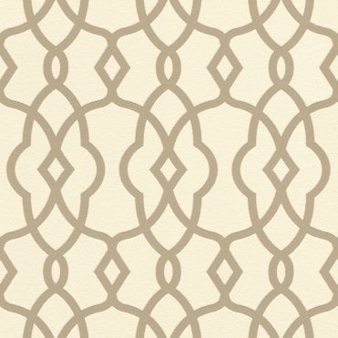 Rasch Wallpaper | Freundin Modern Geo Trellis White | 442823