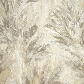 Vymura Wallcoverings Gianni Trailing Feather Natural Beige Wallpaper by Vymura M95694