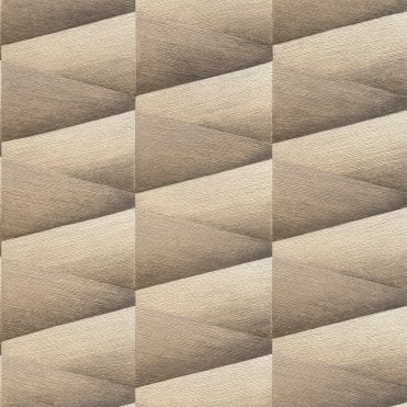 Graphic 3D Beige / Gold Wallpaper from Rasch 554649